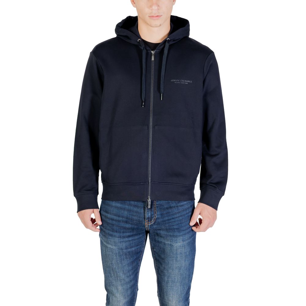 Armani Exchange Blauer Baumwoll-Hoodie
