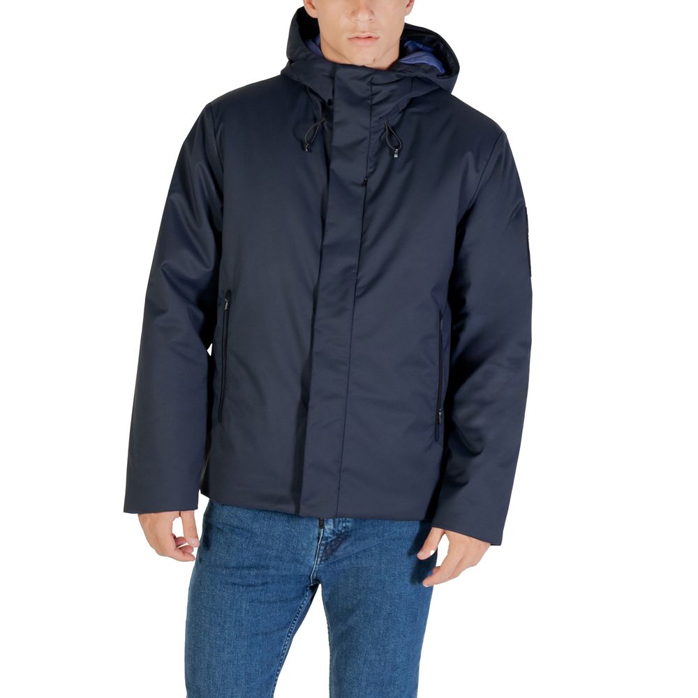 EA7 Emporio Armani Blauer Polyester-Mantel-1