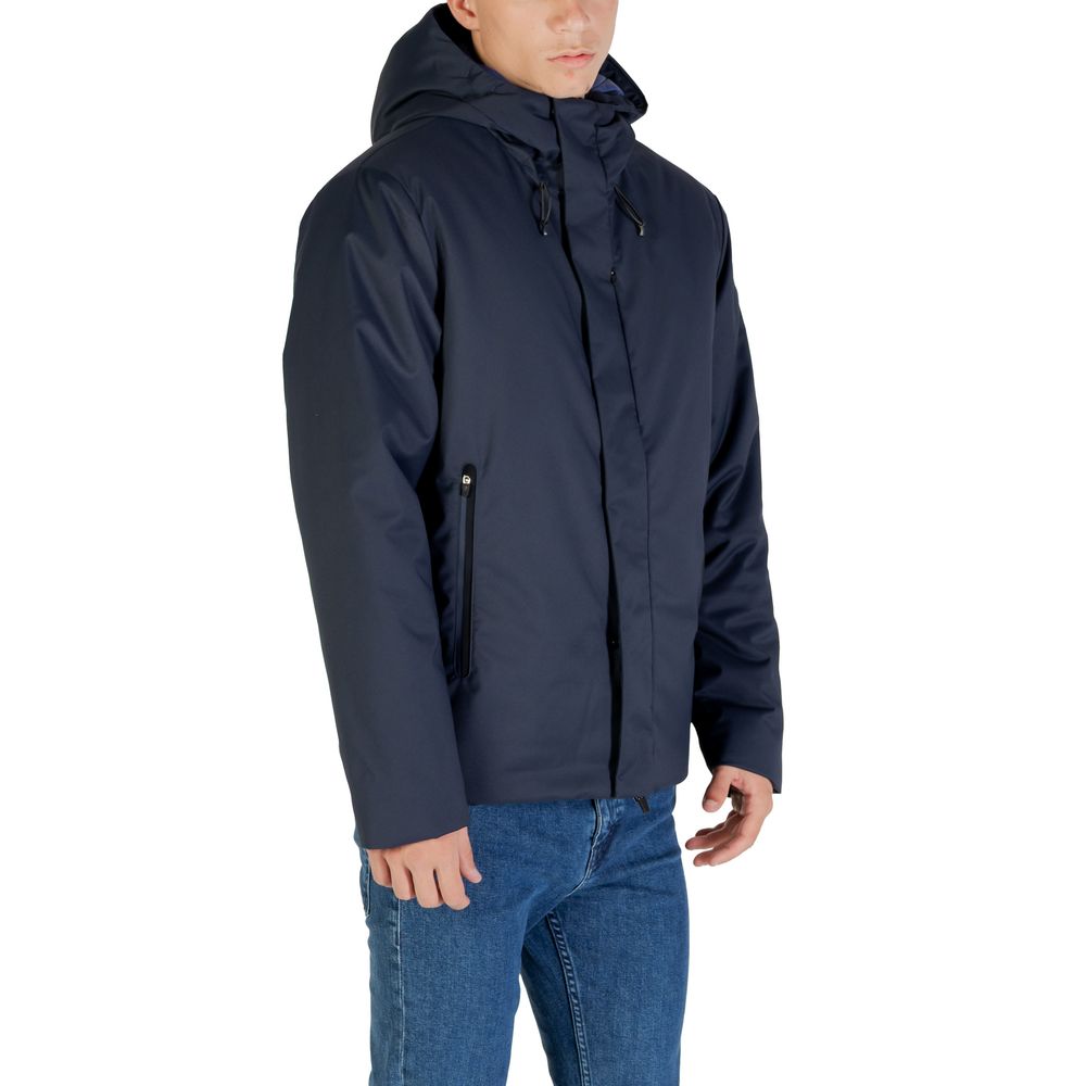 EA7 Emporio Armani Blauer Polyester-Mantel-3
