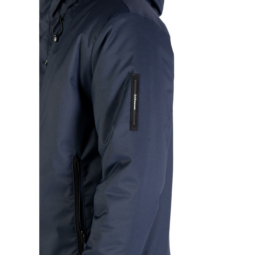 EA7 Emporio Armani Blauer Polyester-Mantel-5