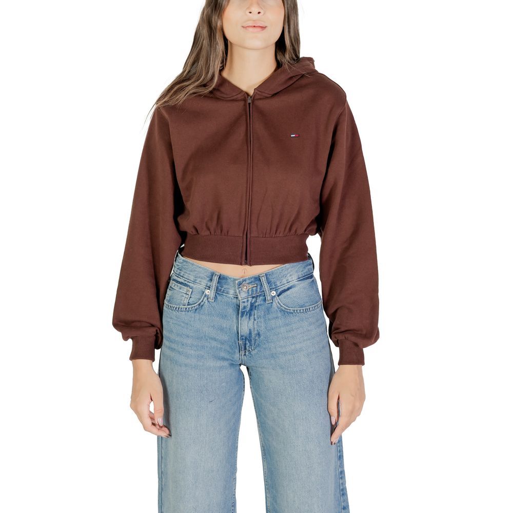 Tommy Hilfiger Jeans Brauner Hoodie aus recycelter Baumwolle