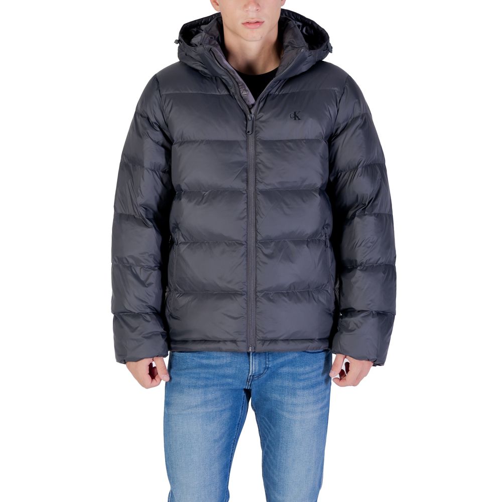 Calvin Klein Jeans Grey Polyamide Coat