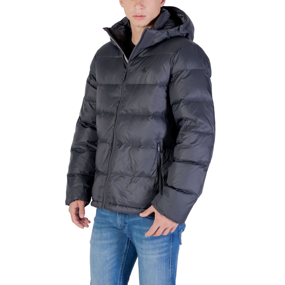 Calvin Klein Jeans Grey Polyamide Coat-3