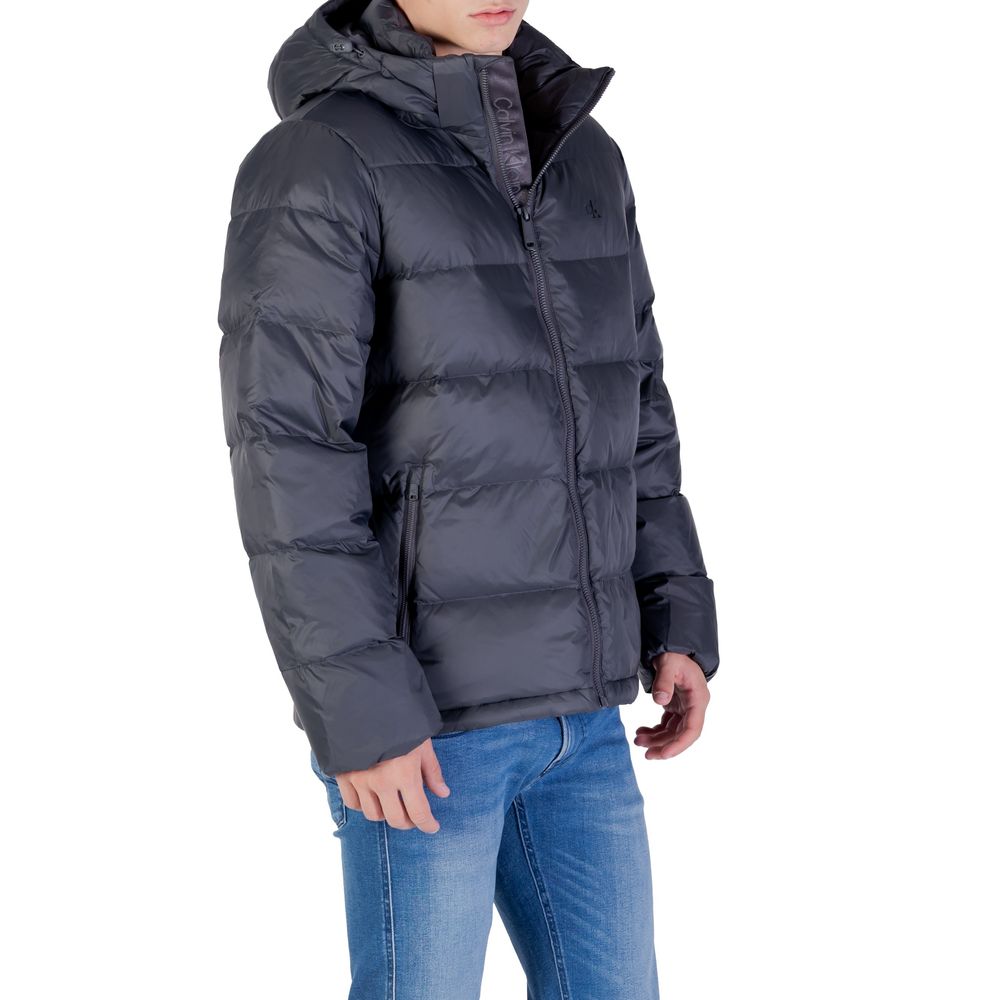 Calvin Klein Jeans Grey Polyamide Coat-4