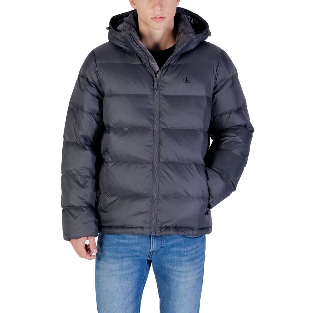 Calvin Klein Jeans Grey Polyamide Coat-5