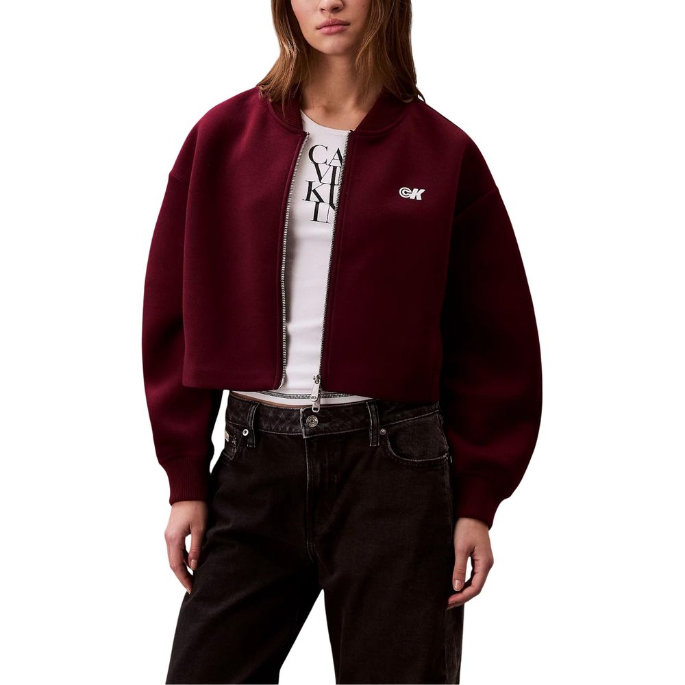 Calvin Klein Jeans Bordeaux Viskose Bomberjacke