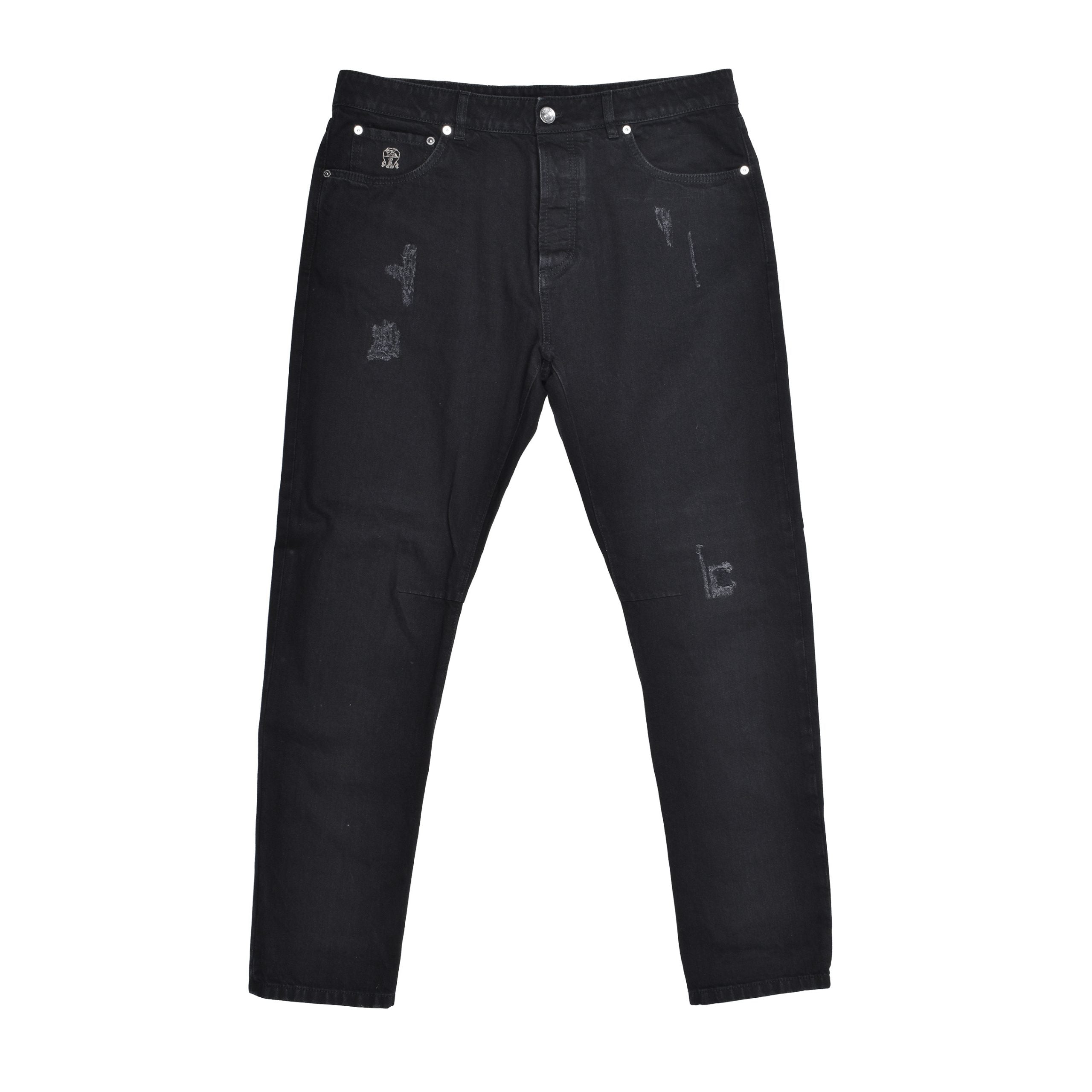 Brunello Cucinelli Schwarze Baumwoll-Jeans Denim