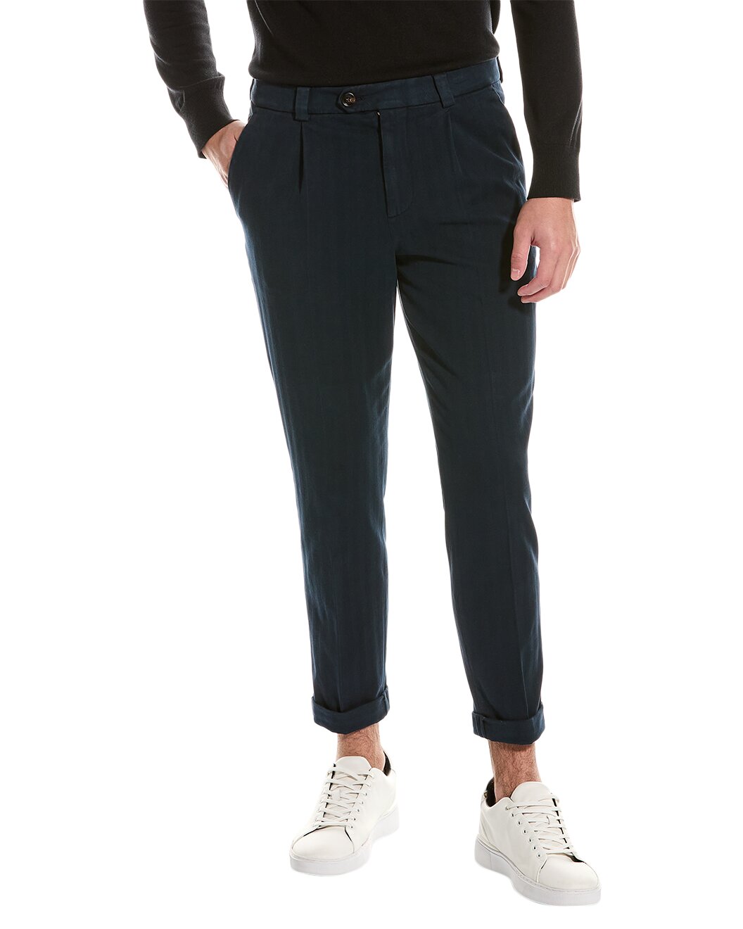 Brunello Cucinelli Blaue Baumwollhose für die Freizeit