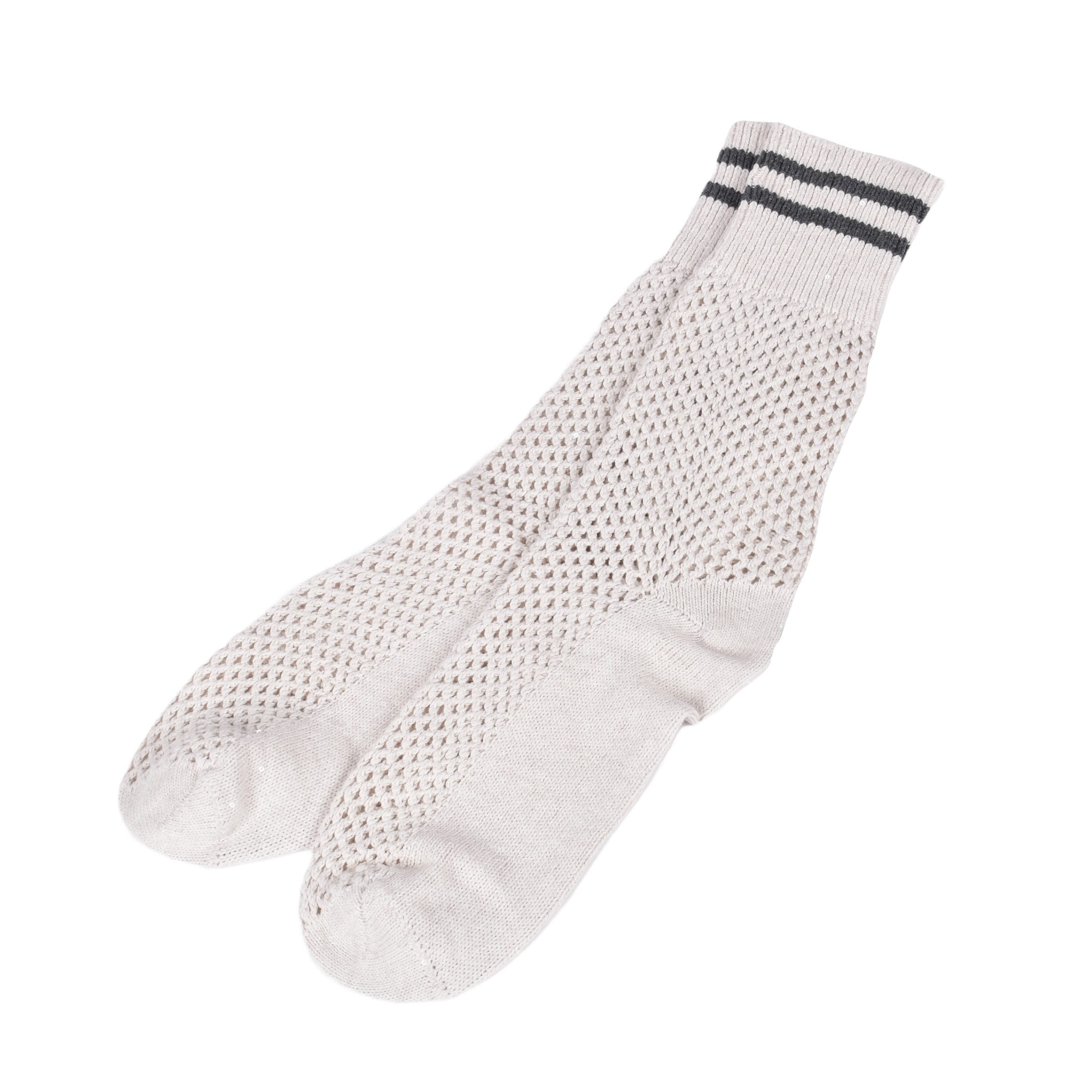 Brunello Cucinelli Beige Cotton Socks-1