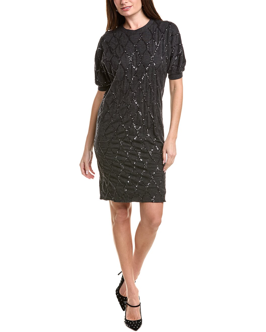 Brunello Cucinelli Graues Wollkleid für die Freizeit