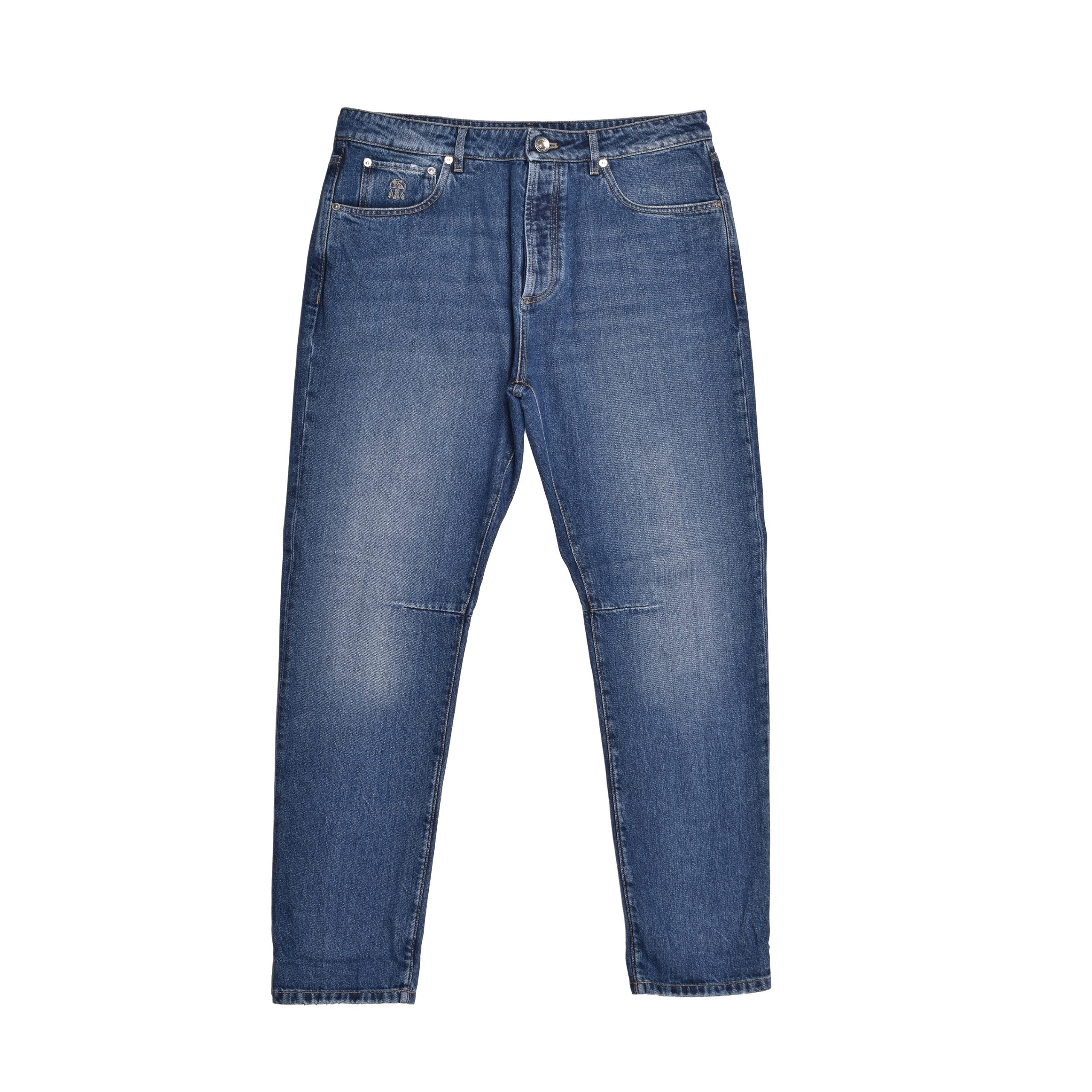 Brunello Cucinelli Blaue Baumwolljeans Denim