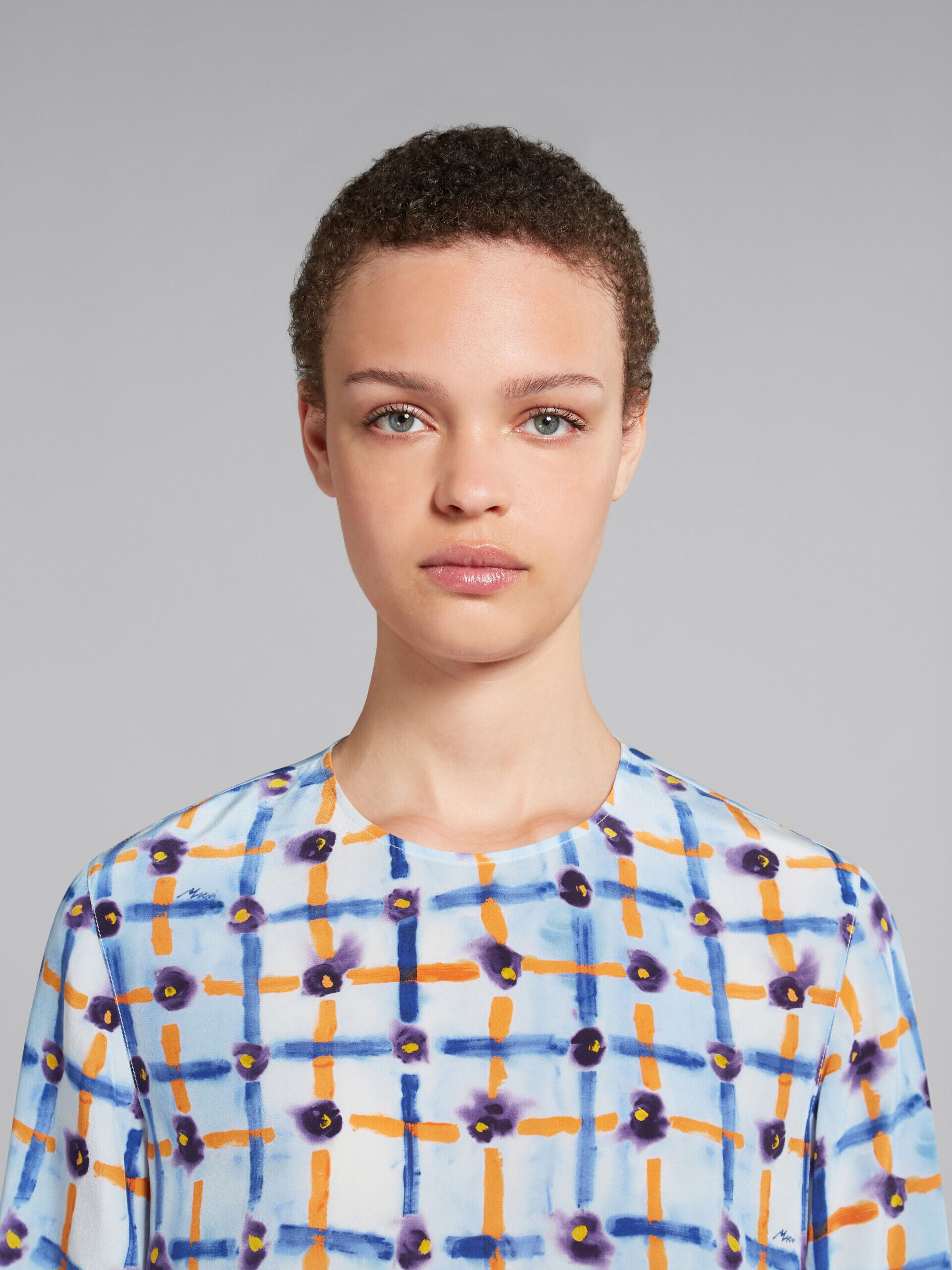 Marni Blaues Freizeitkleid aus Fasern-4