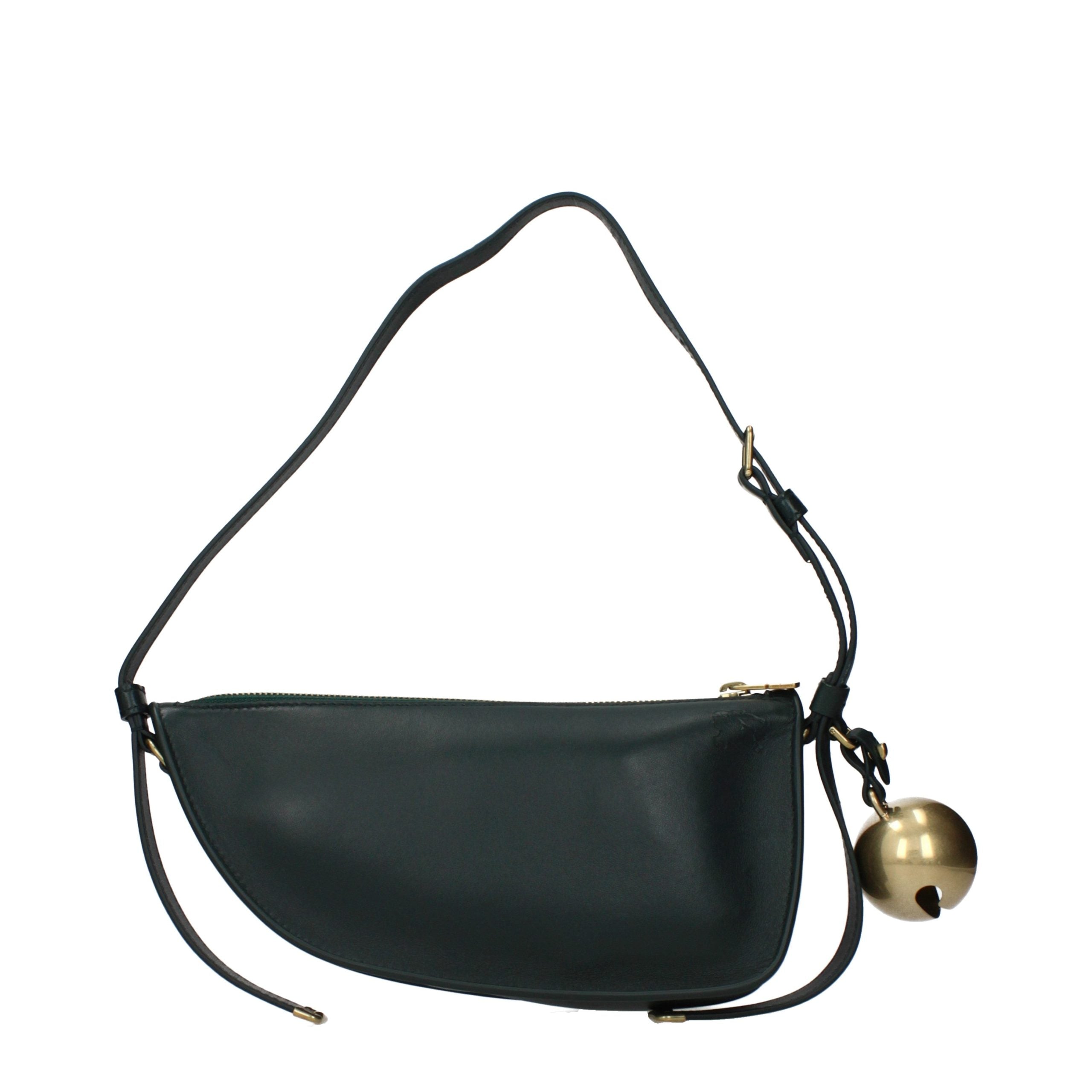 Burberry Grüne Leder Schultertasche-3