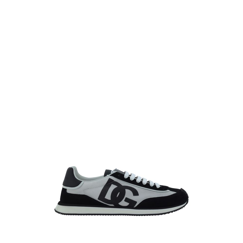 Dolce & Gabbana Weiße Stoff-Sneaker im Athletic-Look-1