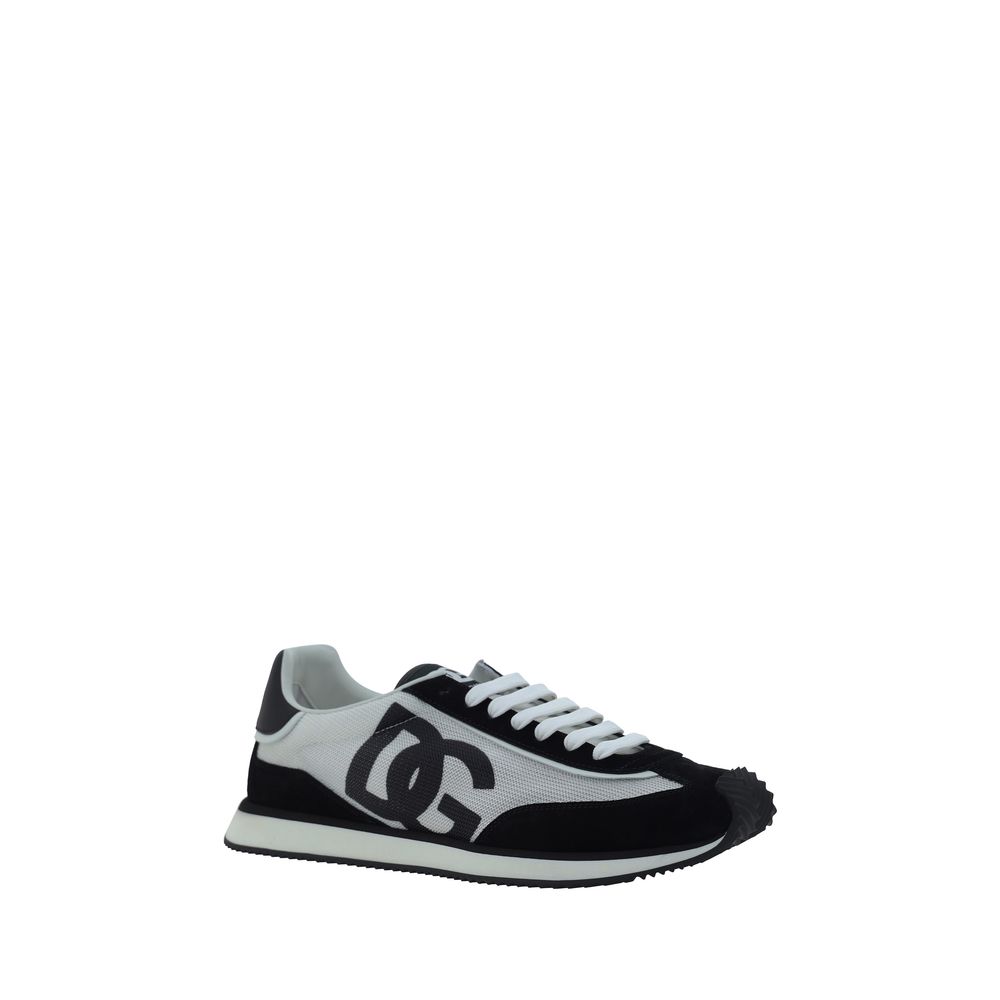 Dolce & Gabbana Weiße Stoff-Sneaker im Athletic-Look-2