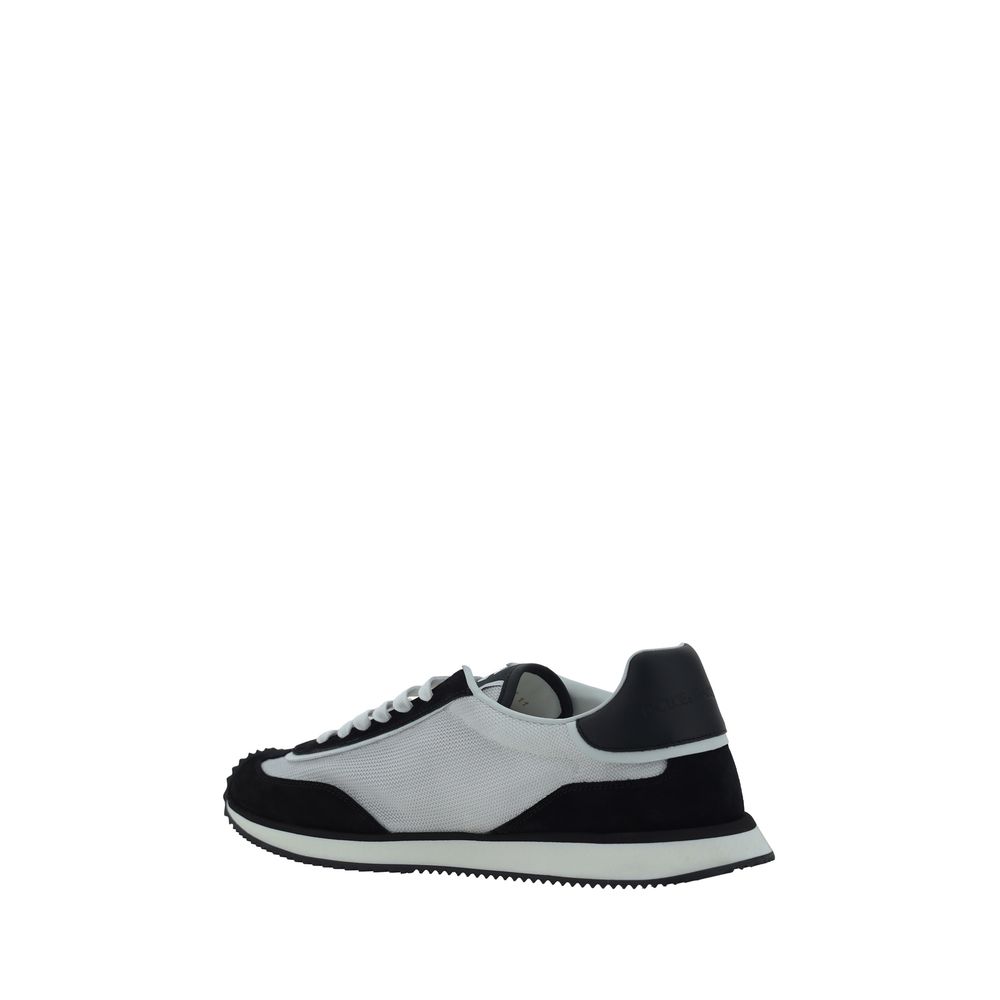 Dolce & Gabbana Weiße Stoff-Sneaker im Athletic-Look-3