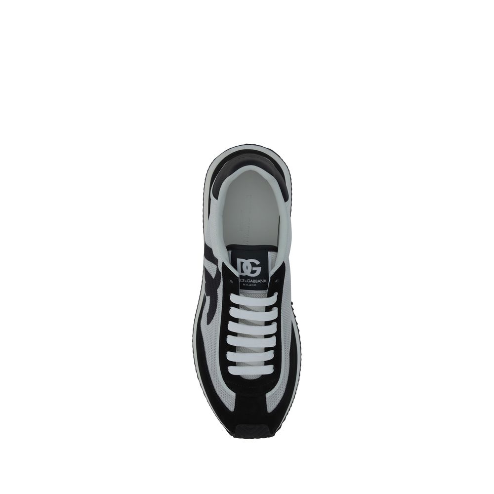 Dolce & Gabbana Weiße Stoff-Sneaker im Athletic-Look-4