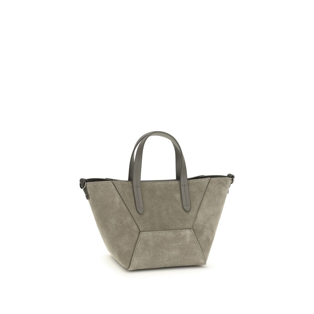 Brunello Cucinelli Brown Calfskin Bos Taurus Shoulder Bag-2