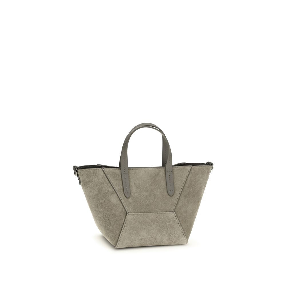 Brunello Cucinelli Brown Calfskin Bos Taurus Shoulder Bag-3