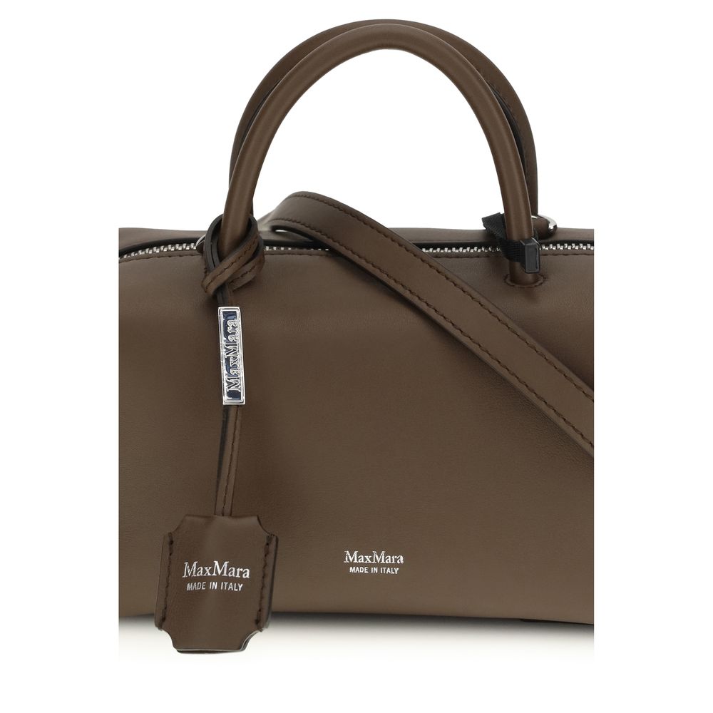 Max Mara brown calfskin Bos Taurus handbag-4