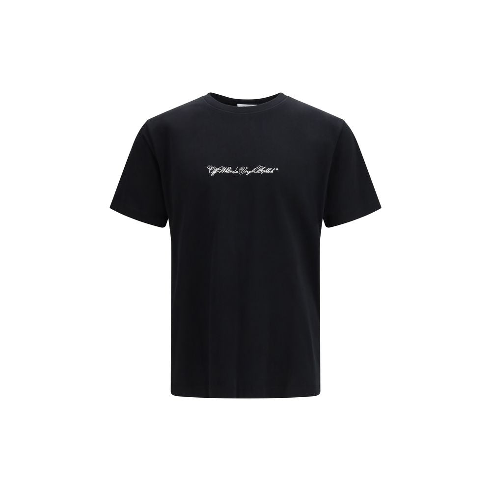 Off-White Schwarzes Baumwoll-T-Shirt-1