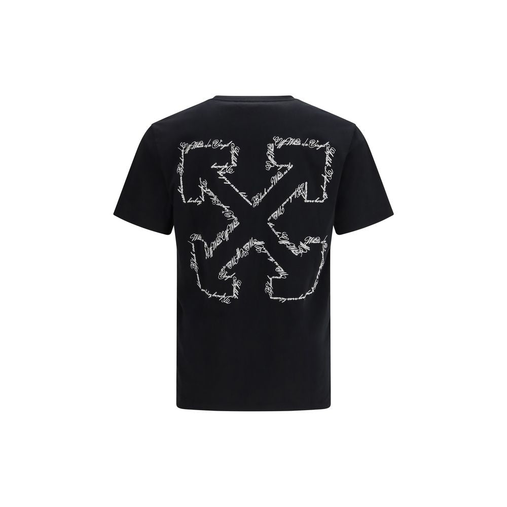 Off-White Schwarzes Baumwoll-T-Shirt-2