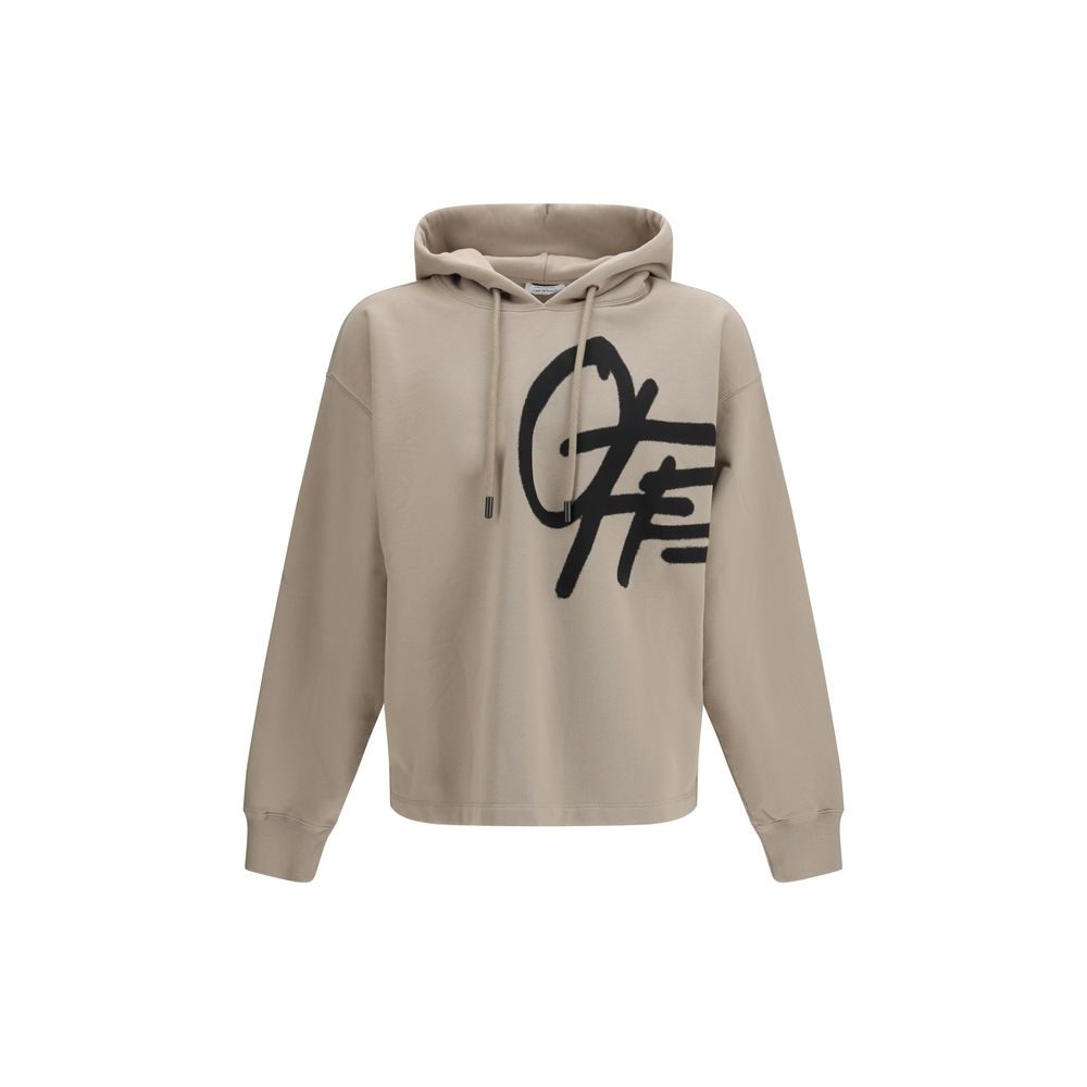 Off-White Beige Cotton Sweatshirt-1
