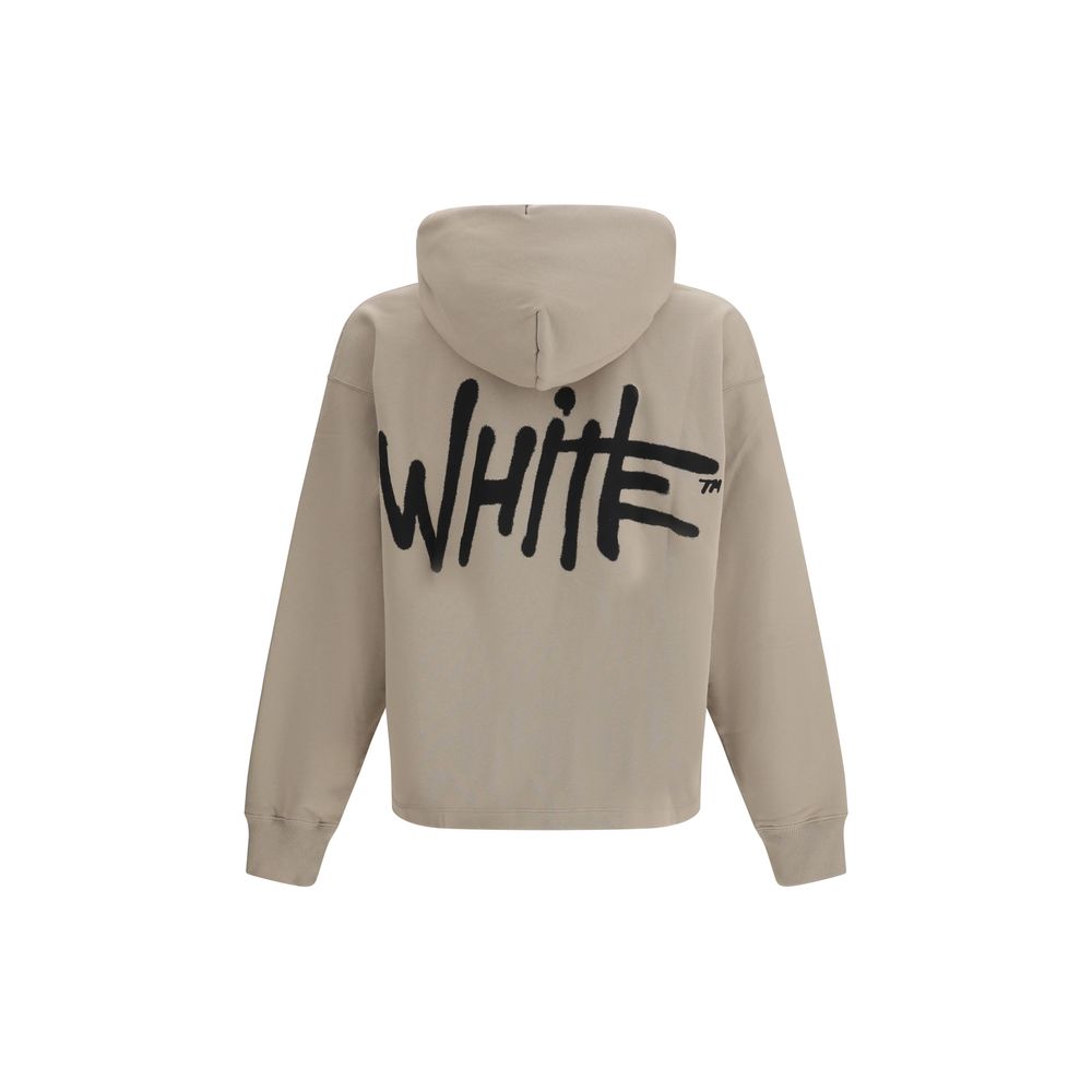 Off-White Beige Cotton Sweatshirt-2
