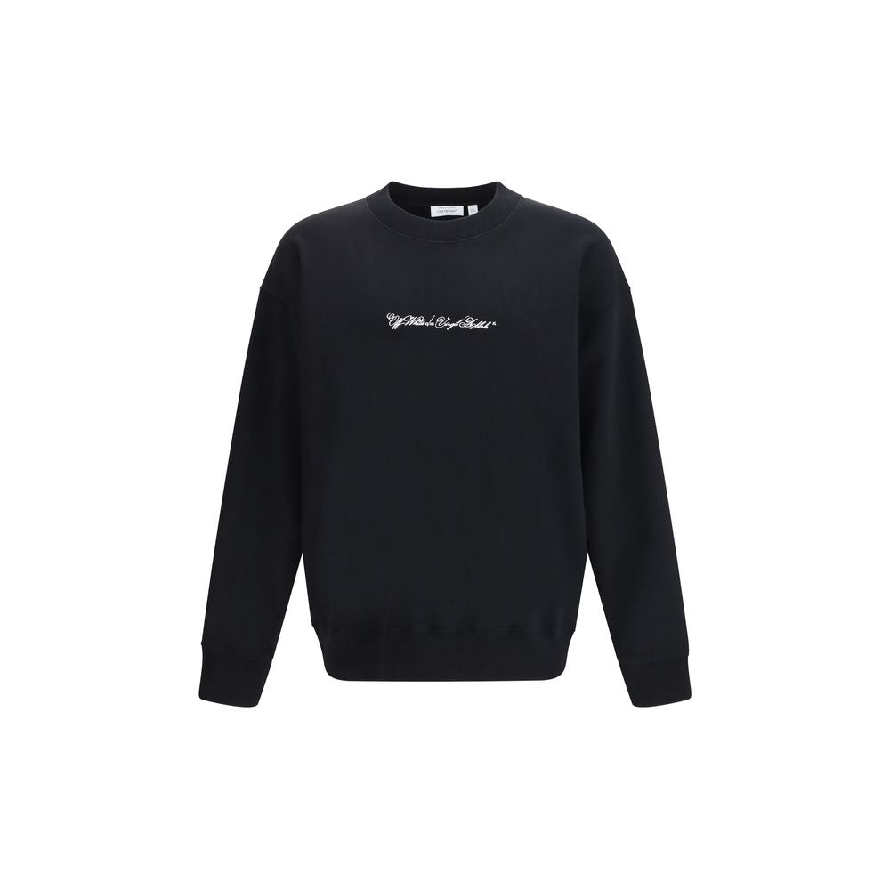 Off-White Black Cotton Sweatshirt-1
