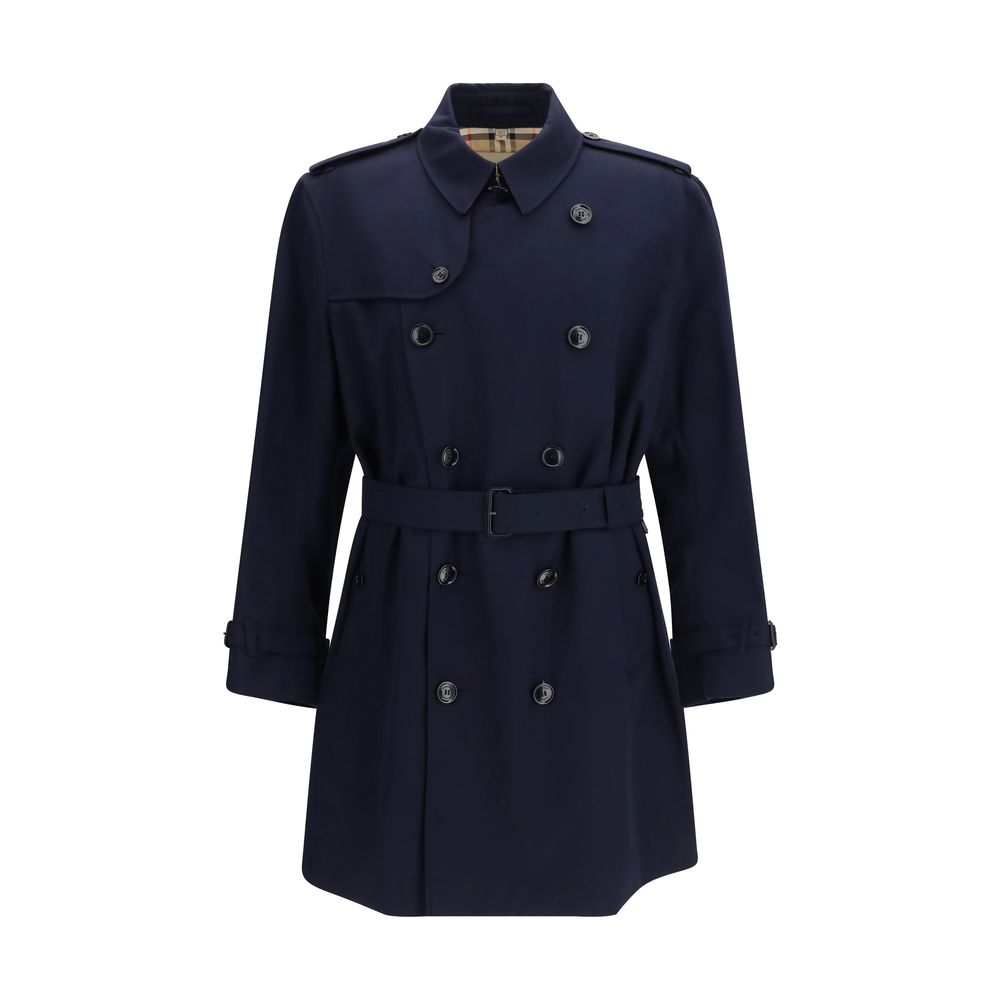 Burberry Blauer Baumwoll-Trenchcoat-1