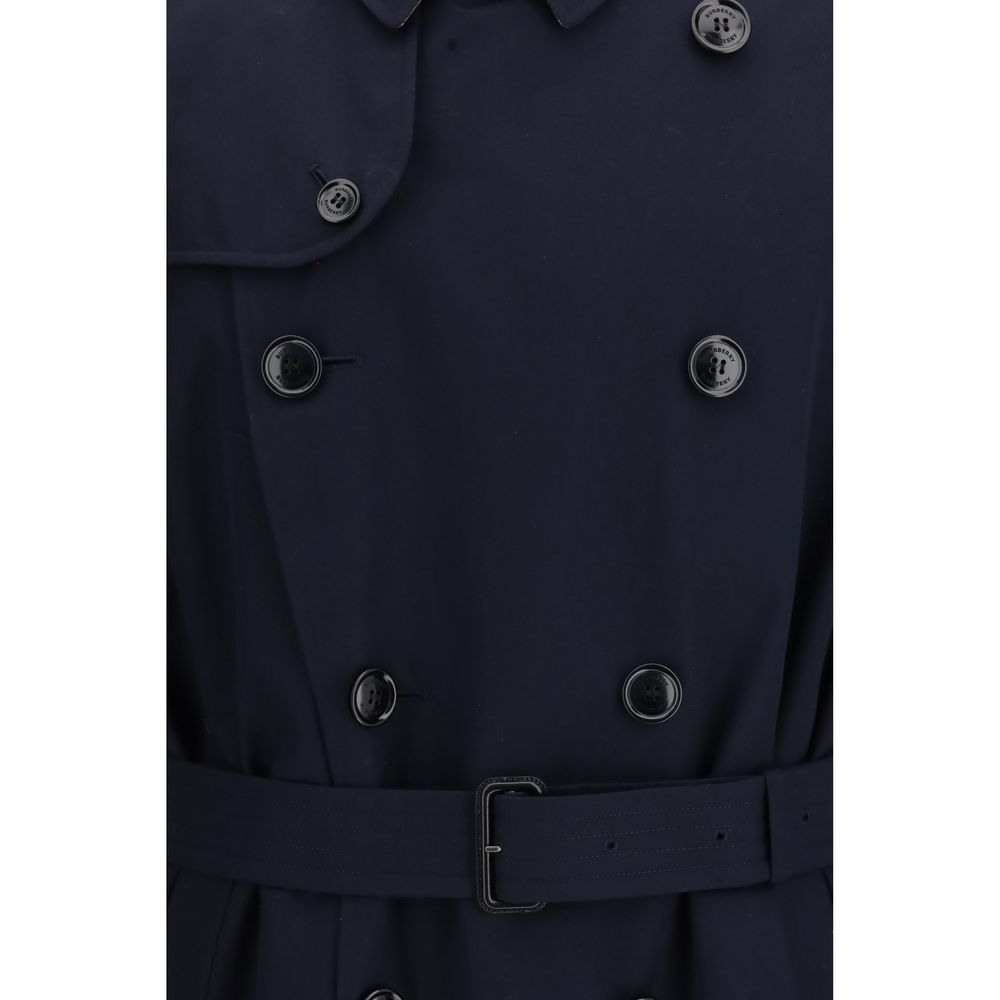 Burberry Blauer Baumwoll-Trenchcoat-3