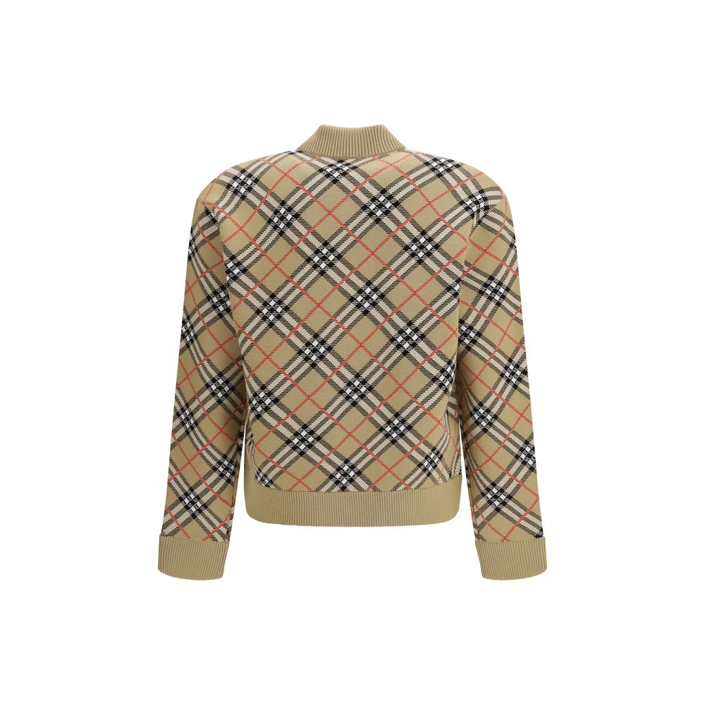 Burberry beige wool bomber jacket-2