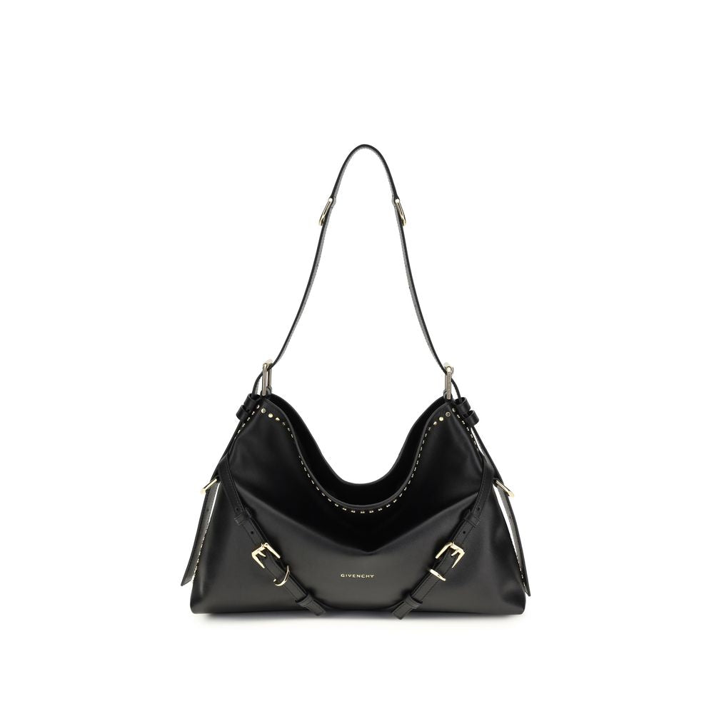 Givenchy Schwarze Bos Taurus Kalbsleder Schultertasche-1