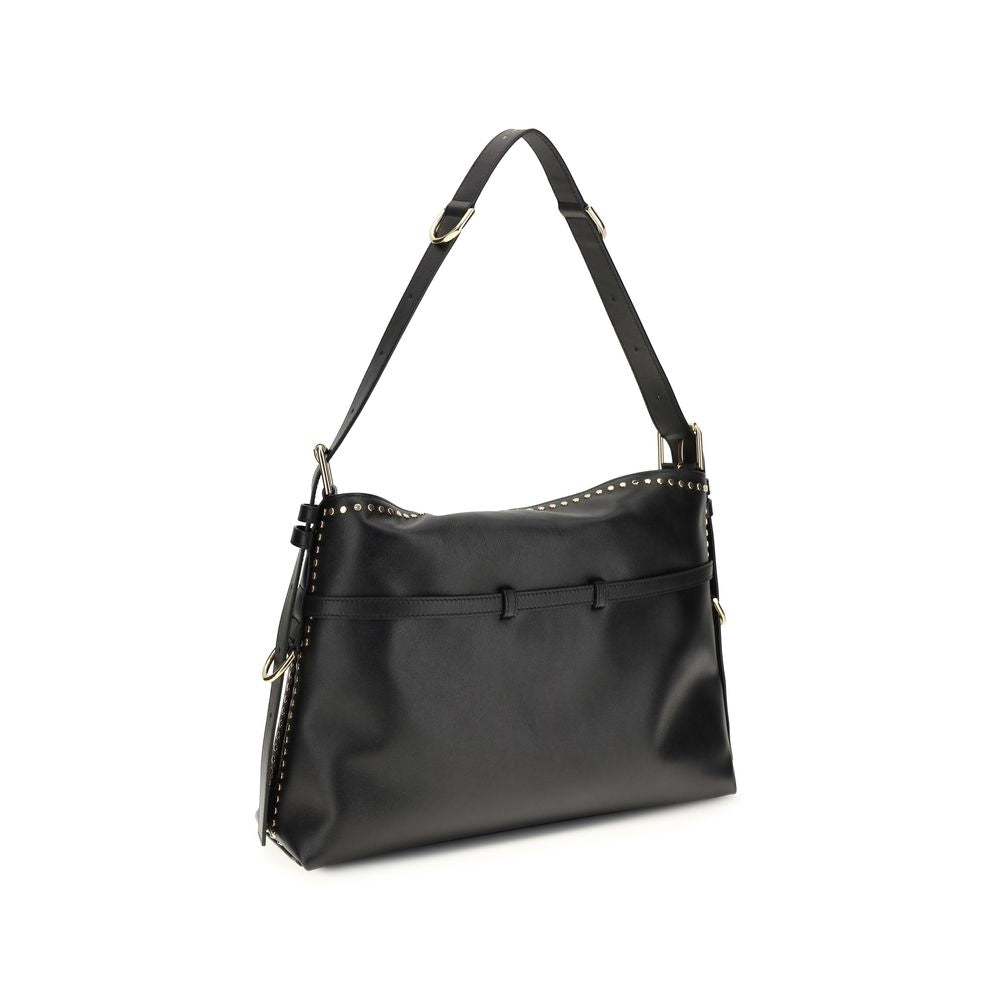 Givenchy Schwarze Bos Taurus Kalbsleder Schultertasche-3