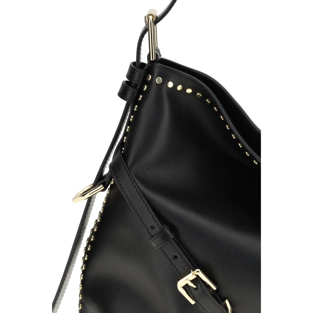 Givenchy Schwarze Bos Taurus Kalbsleder Schultertasche-4