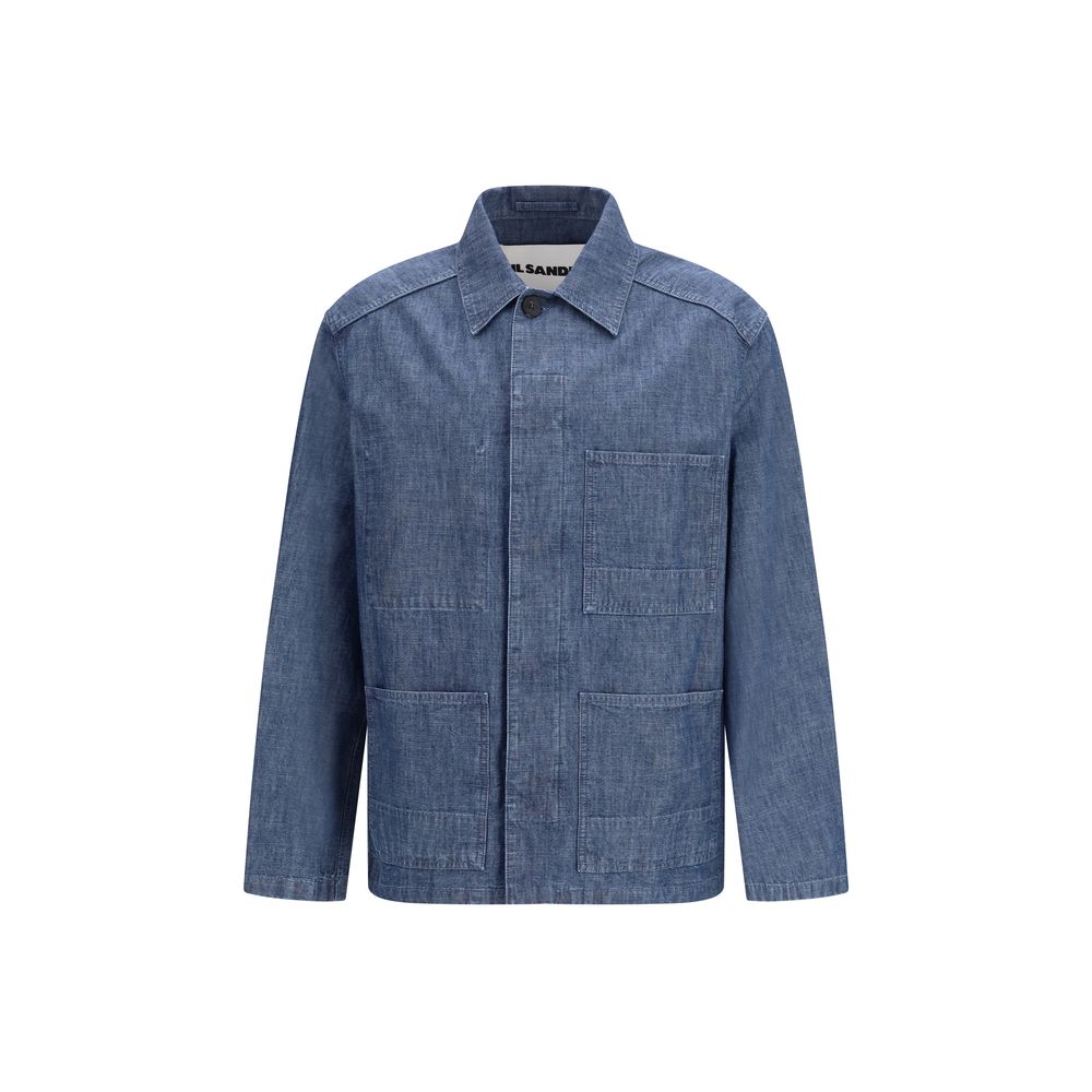 Jil Sander Blaue Baumwoll-Denimjacke-1