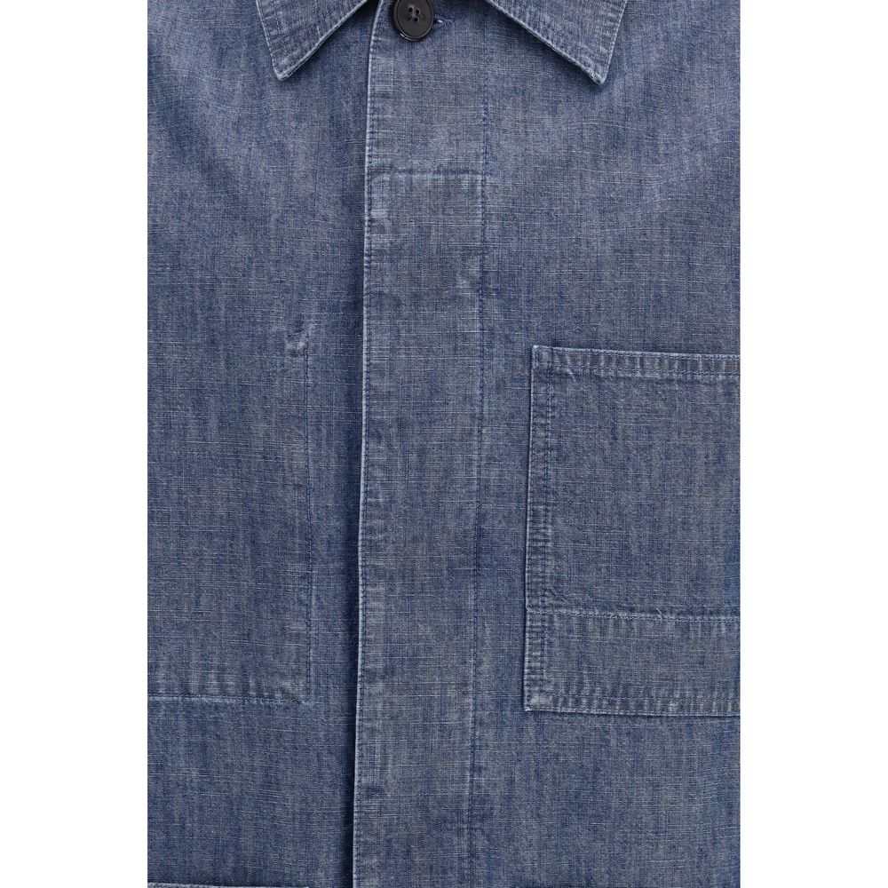 Jil Sander Blaue Baumwoll-Denimjacke-3