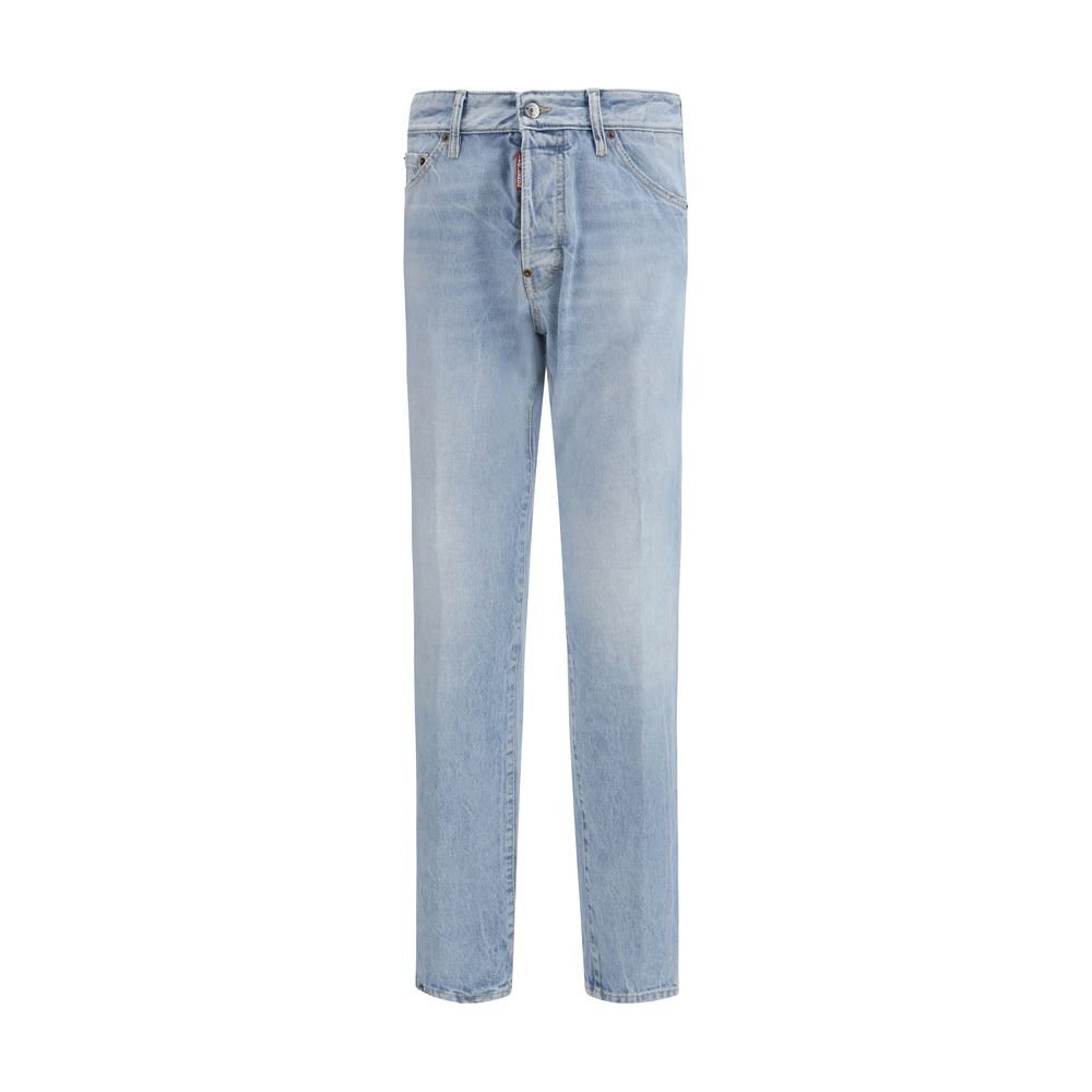 Dsquared² Blue cotton straight leg jeans