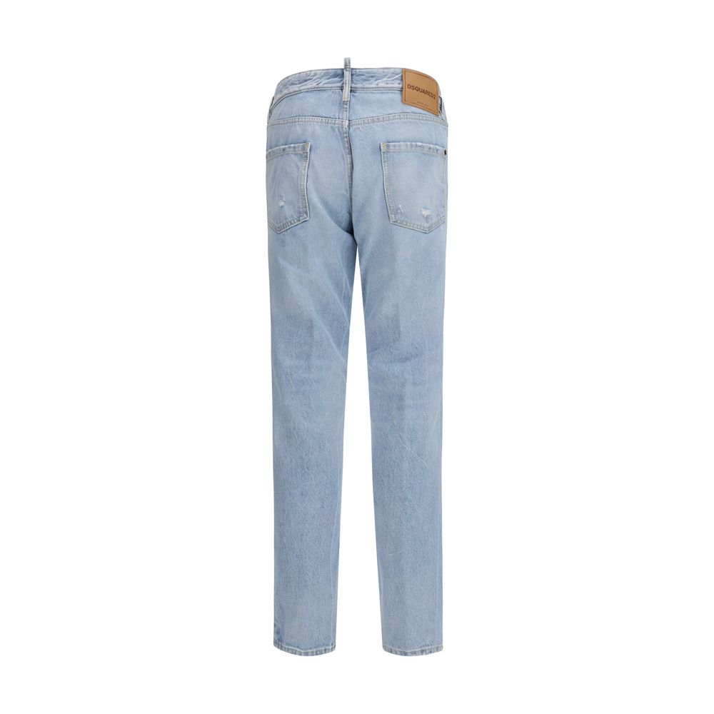Dsquared² Blue cotton straight leg jeans-2