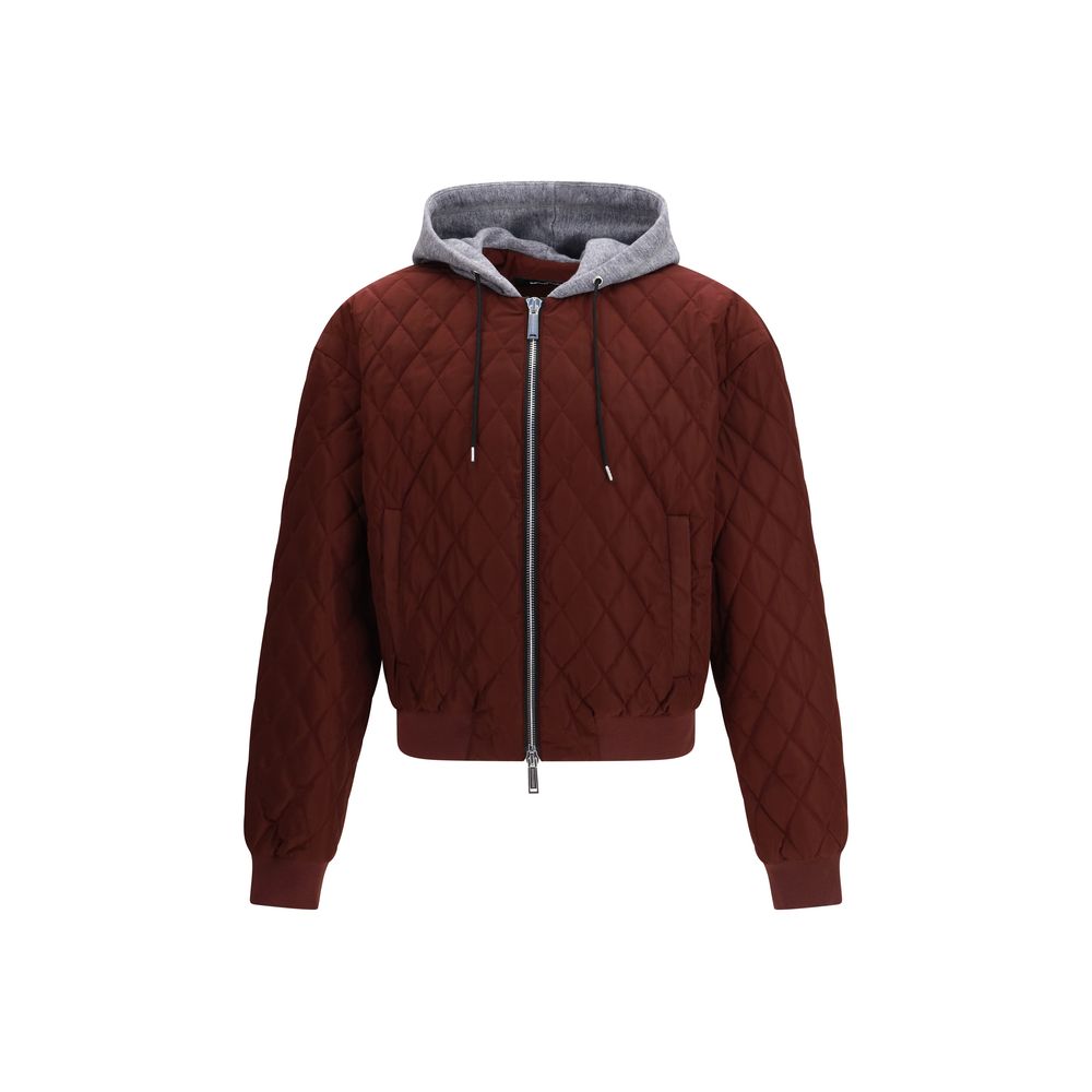 Dsquared² Bordeaux fabric bomber jacket-1