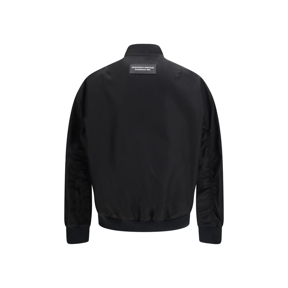 Dsquared² Schwarzer Bomber aus Polyamid-2