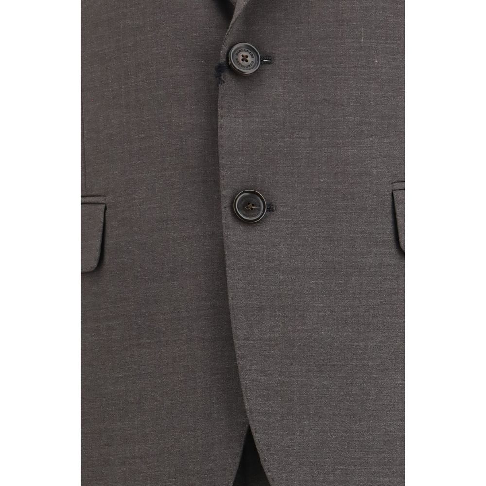 Dsquared² Grauer Zweiteiler aus Fleece-Wolle-3