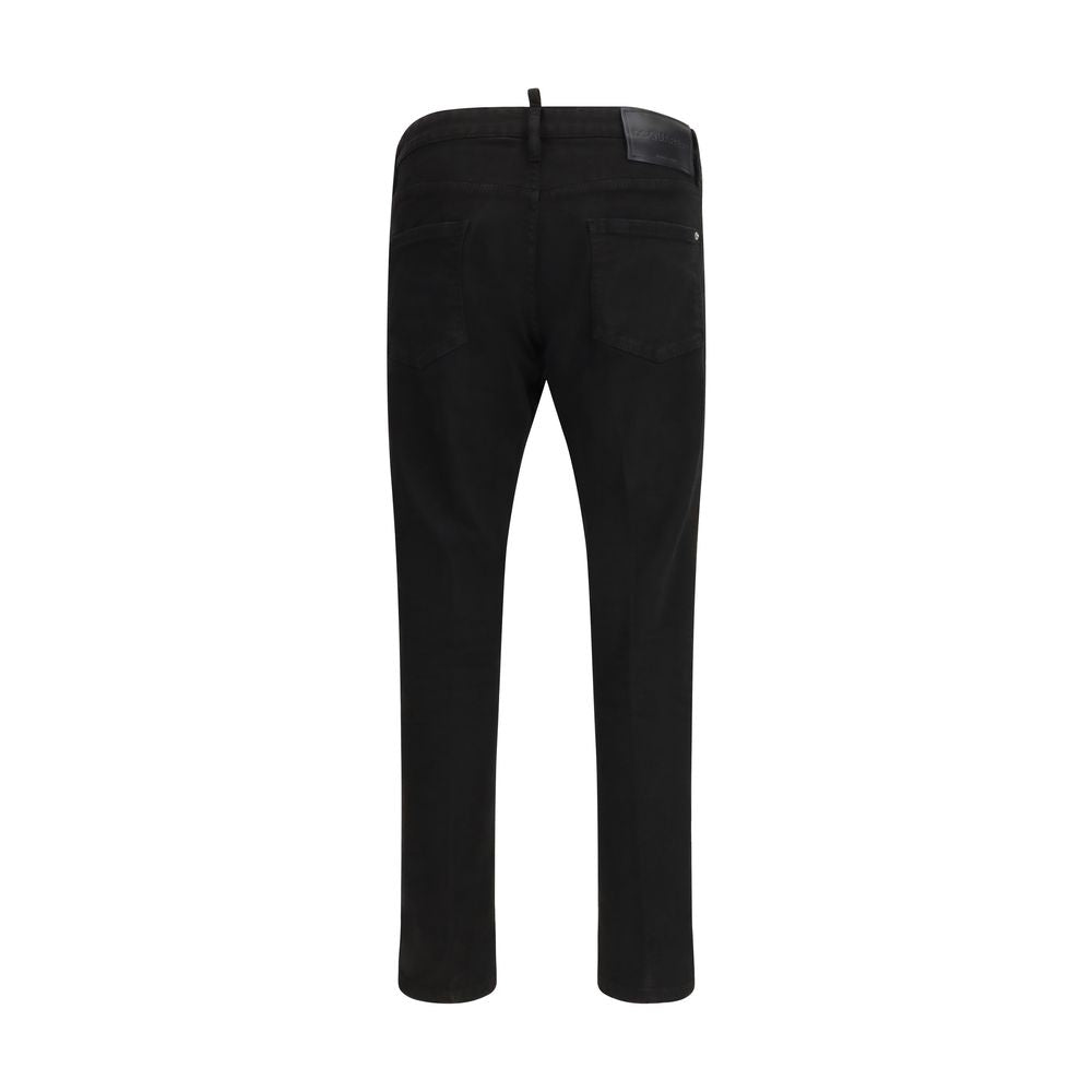 Dsquared² Black Cotton Slim Fit Jeans-2