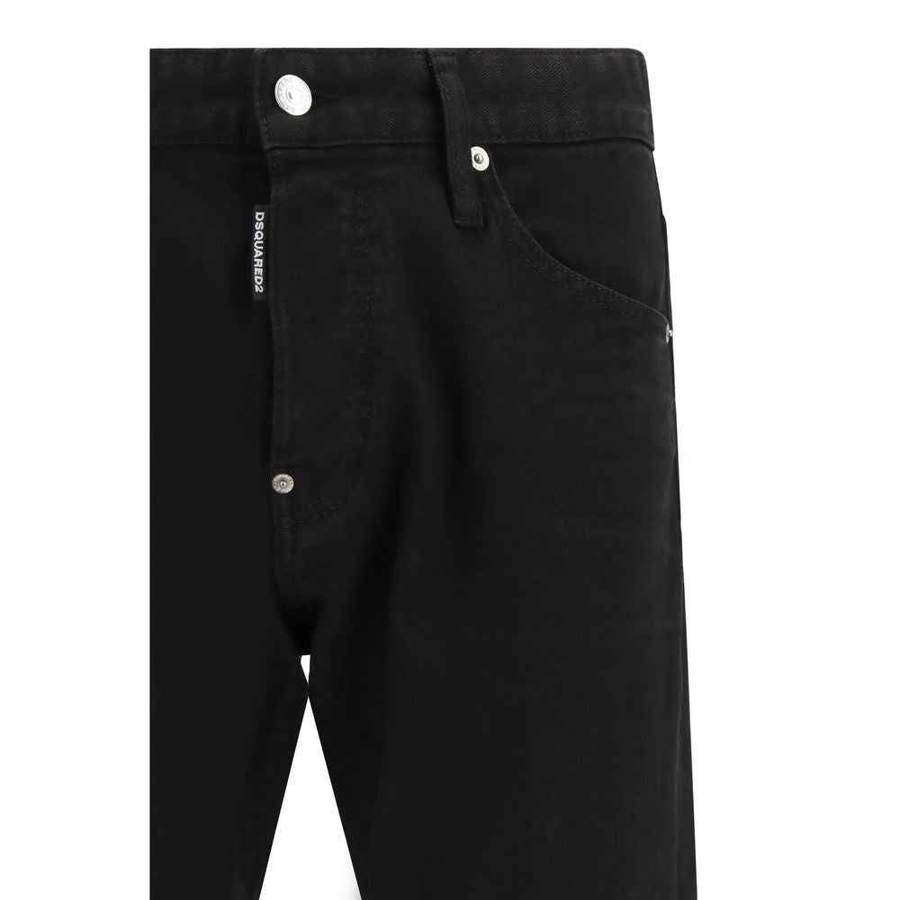 Dsquared² Black Cotton Slim Fit Jeans-3