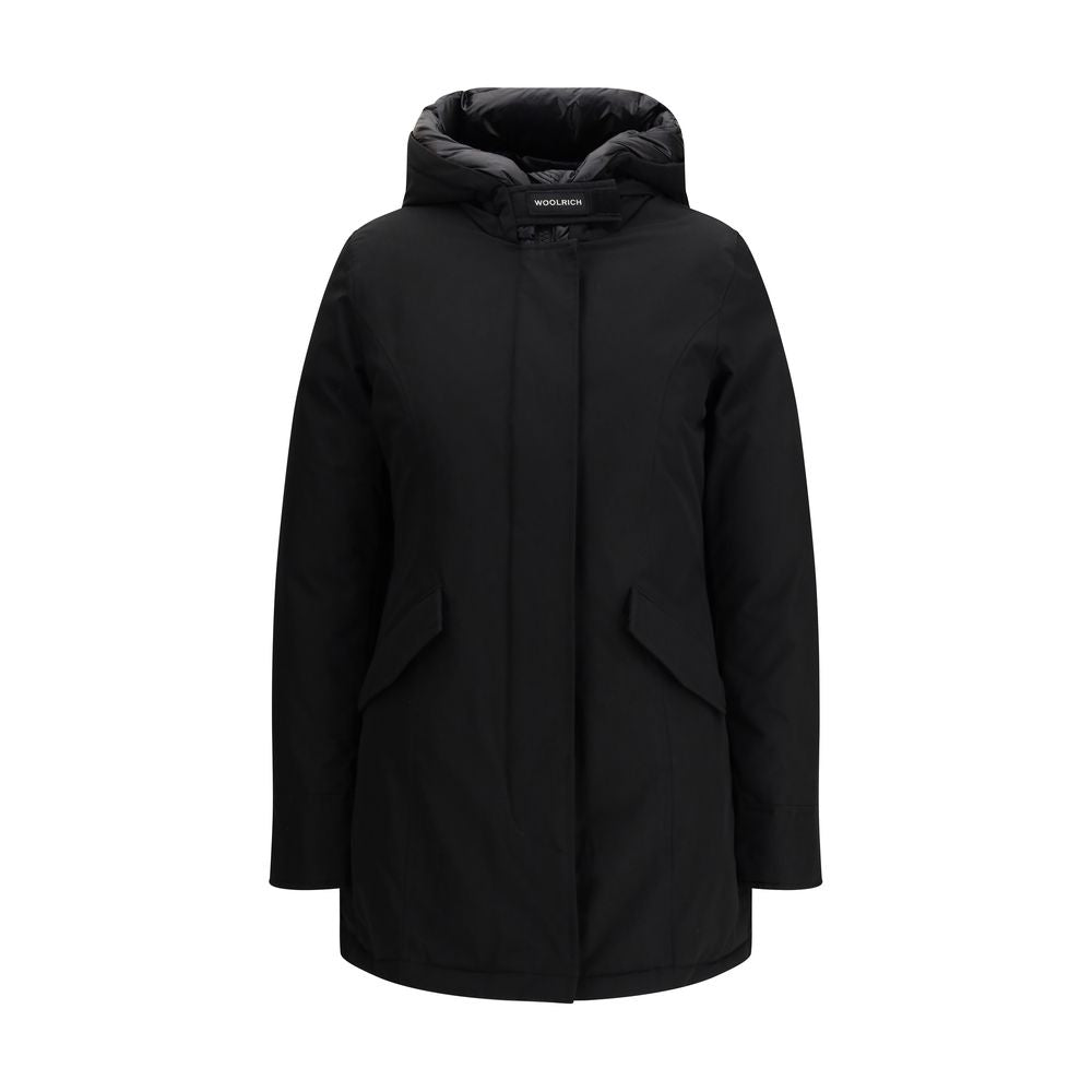 Woolrich Schwarzer Parka aus Baumwolle