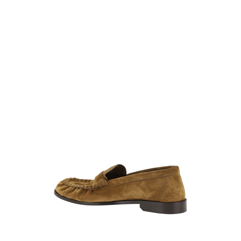 Saint Laurent Brown Calfskin Bos Taurus Slip-On Loafers-3