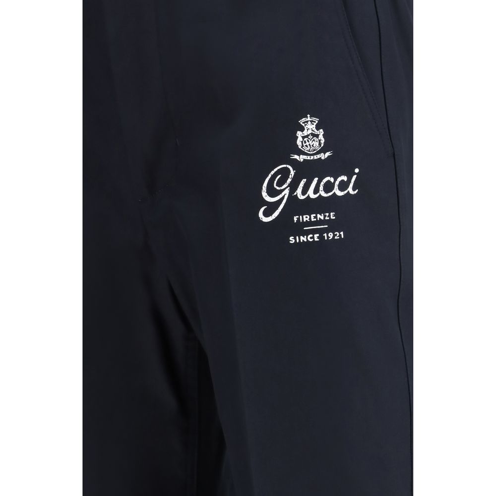 Gucci Blaue Baumwoll-Freizeithose-3