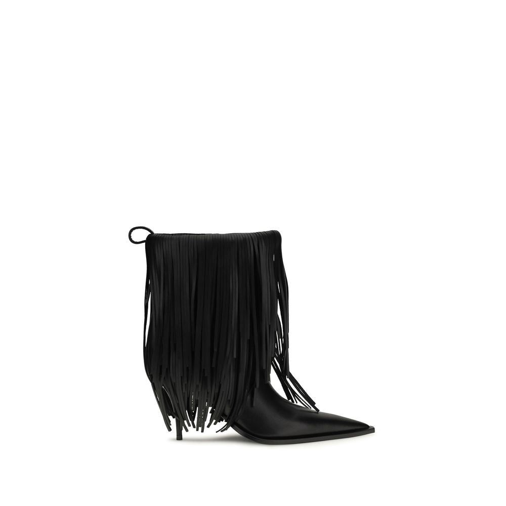 Balenciaga Black Calfskin Ankle Boots Bos Taurus-1