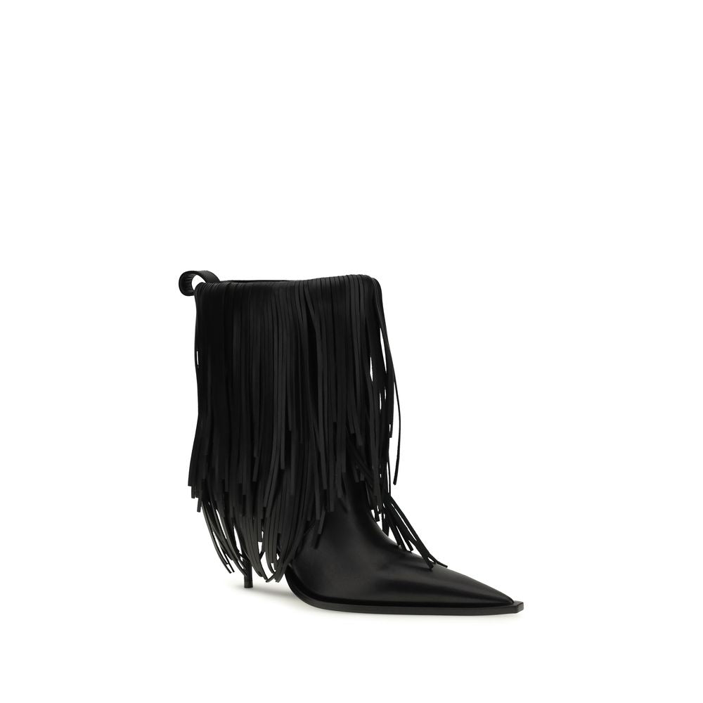 Balenciaga Black Calfskin Ankle Boots Bos Taurus-2