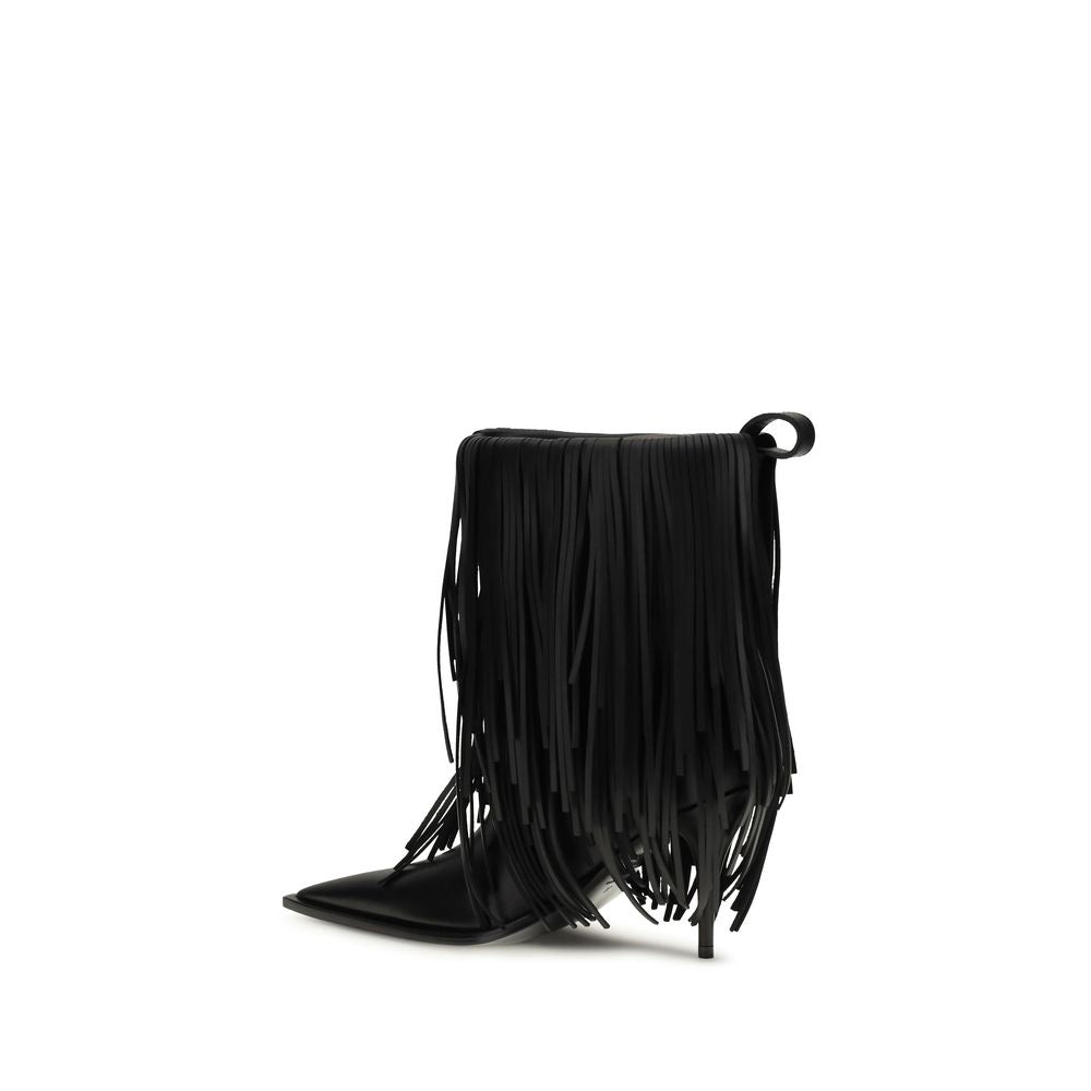 Balenciaga Black Calfskin Ankle Boots Bos Taurus-3